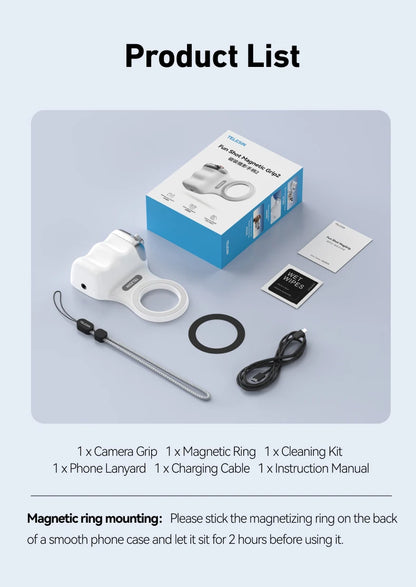 Cámara magnética + luz magnética para teléfono