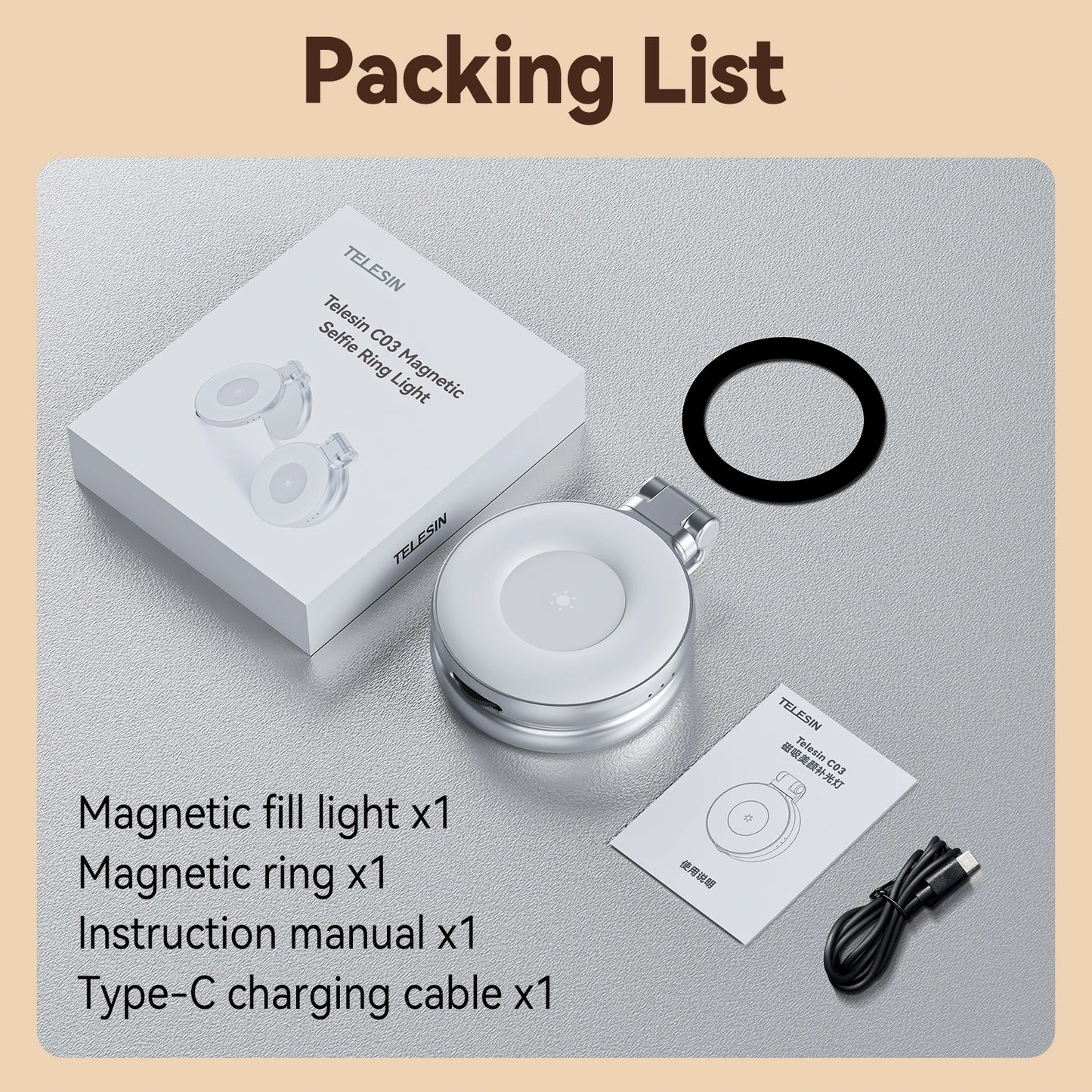 Smartphone Magnetic Fill Light Mini Selfie Light 3 Modes Adjustable Brightness for Iphone XIAOMI HUAWEI SAMSUNG Phone