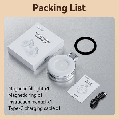 Smartphone Magnetic Fill Light Mini Selfie Light 3 Modes Adjustable Brightness for Iphone XIAOMI HUAWEI SAMSUNG Phone